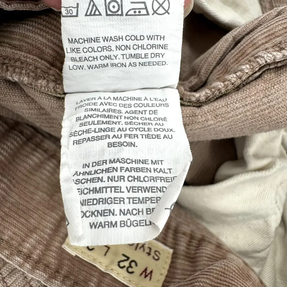 J Crew Pants Mens 32x32 (33x31 ACTUAL) Corduroy Slim Fit‎ Stretch Chino Tan